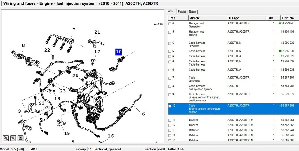 фото №5, Saab 9-5 2010 датчики температури оливи