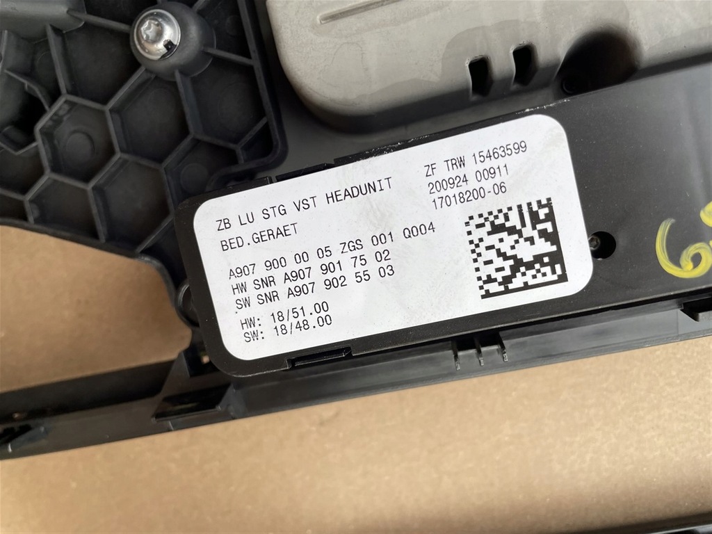 фото №8, Радио экран навигация переключатель mercedes sprinter w907 w 907 w910 w 910