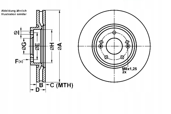 фото №3, Ate диск ham.przod hyundai sonata 05-