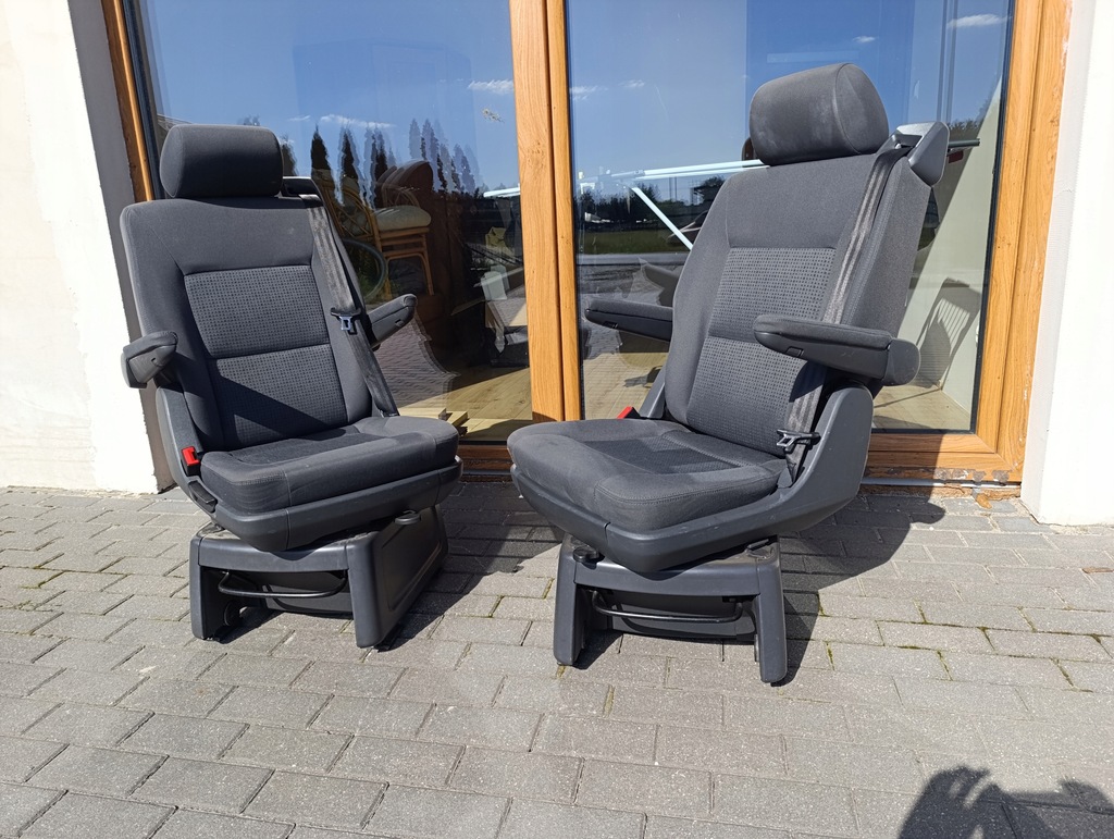 фото №11, Vw t5 t6 multivan сиденья поворотные второй/третий ряд czarne/antracyt