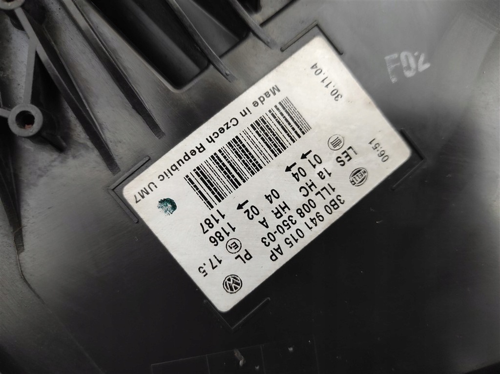 фото №10, Лампа левая перед vw passat b5 3b0 lift 2000-2005