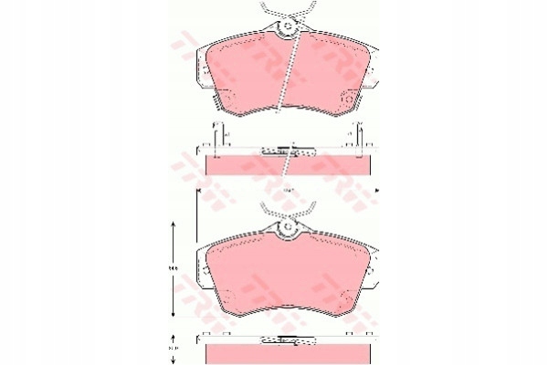 фото №14, Тормозные колодки ham. chrysler p. pt cruiser 1,6-2,4 00-10 trw gdb4118