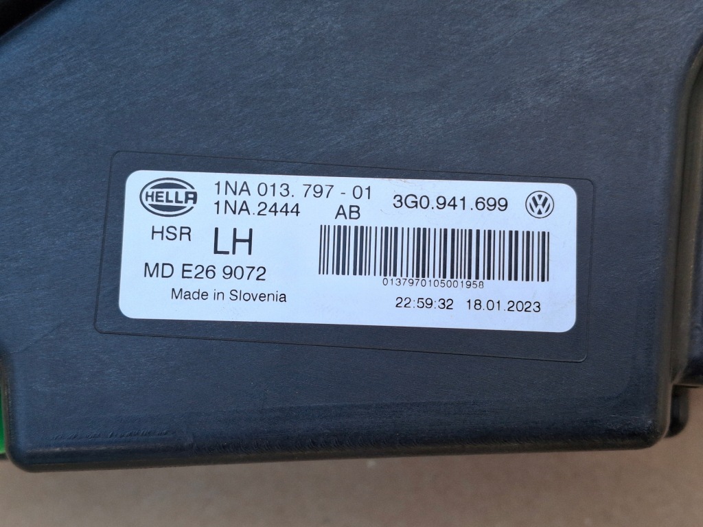 фото №10, Vw passat b8 lift противотуманная фара левый led лампа левая оригинал 3g0941699