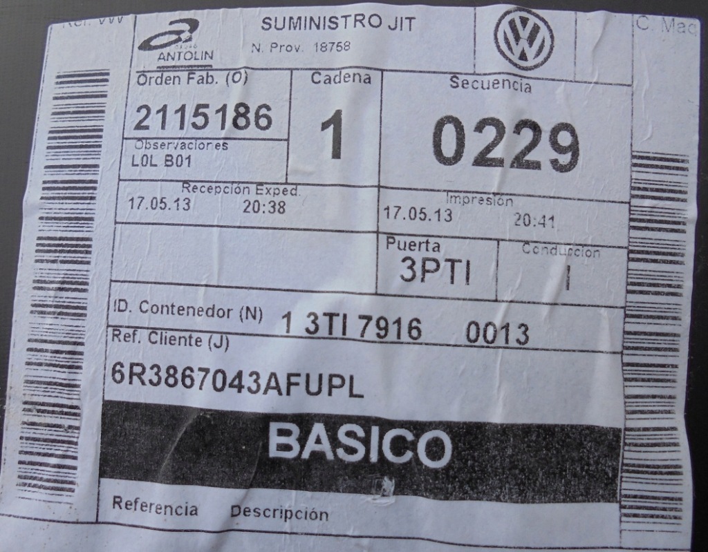 фото №3, Vw polo v 6r 13 r обшивка оббивка ліва задня 3d hb