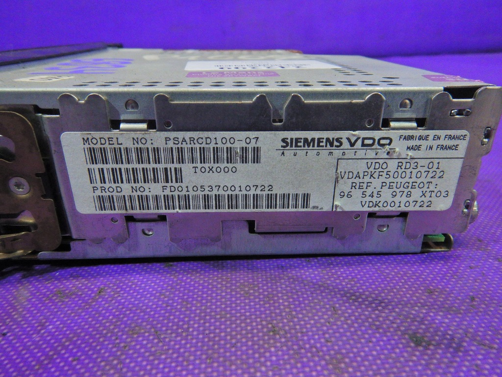 фото №6, Peugeot 206 02-09 lift радио cd плита 96545978xt03