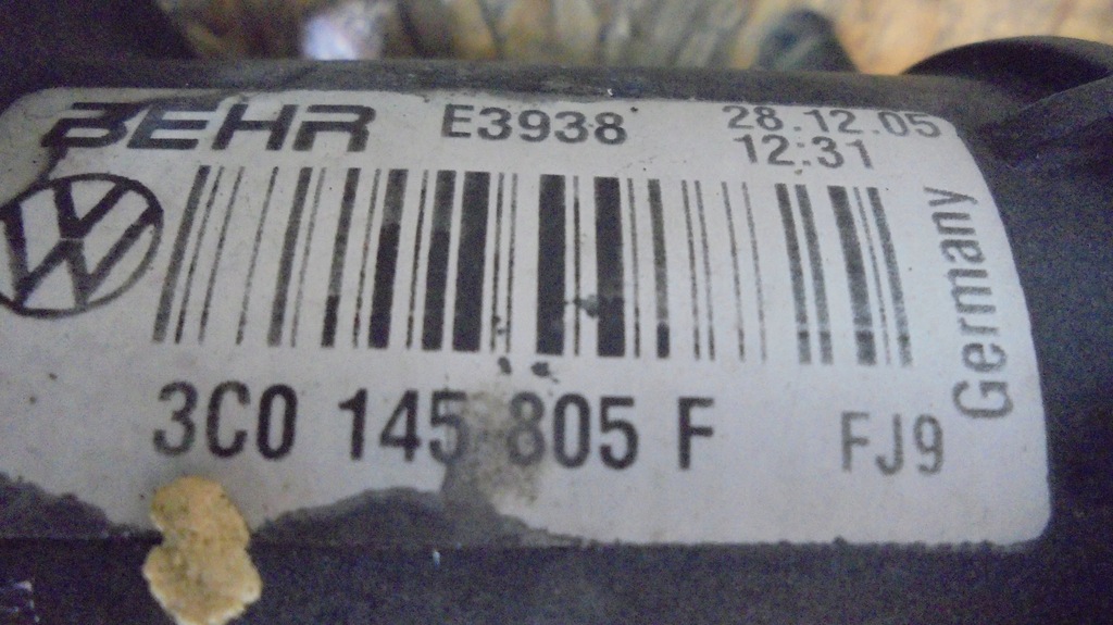 фото №5, Радіатор радіатор 3c0145805f vw passat b6 1.9tdi