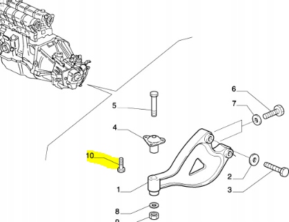 фото №6, Болт подвеска двигателя fiat palio оригинальный номер 46460890