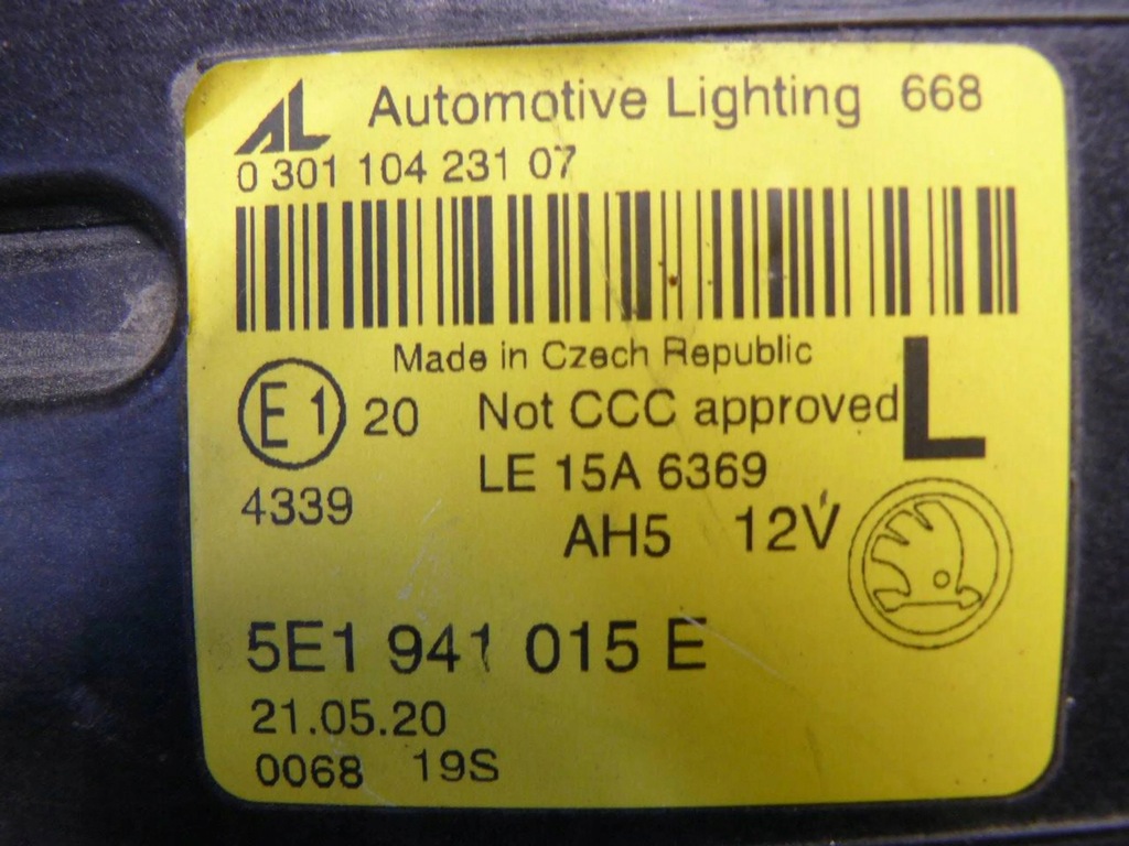 фото №14, Skoda octavia iii lift лампа передня ліва комплектна