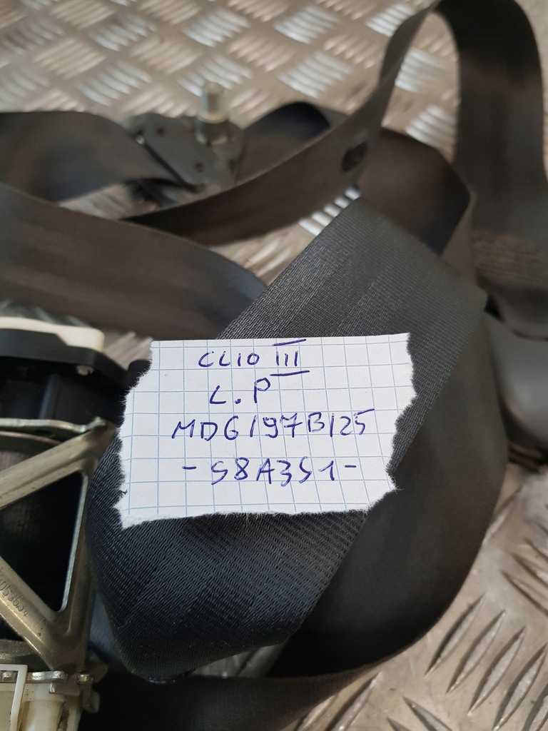 фото №14, Pas безопасности левый перед 33055458c + натяжитель renault clio iii