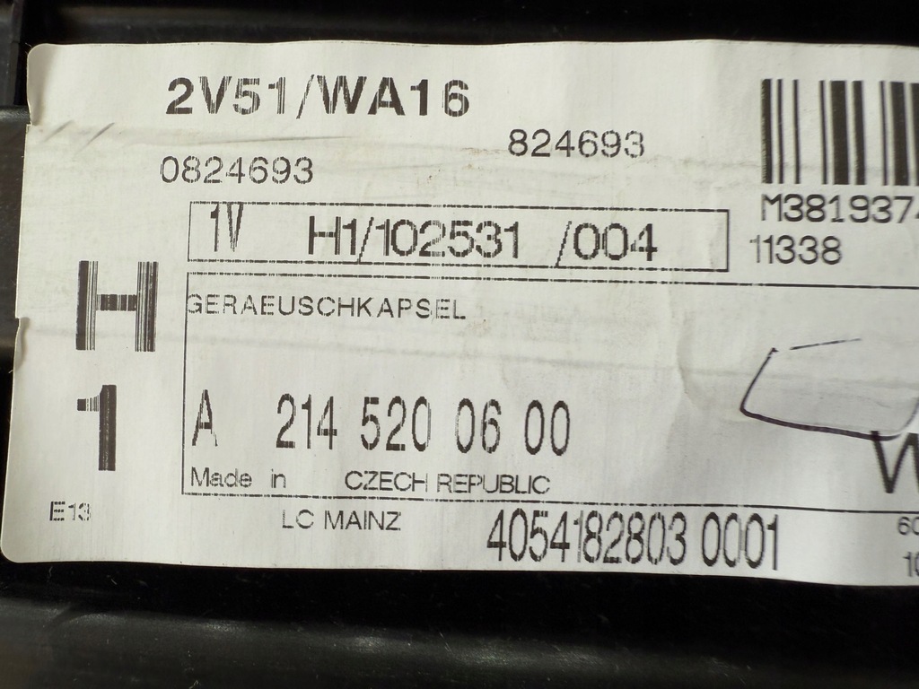 фото №10, Mercedes e klasa a214 w214 захист плита pod бампер nowa oryg