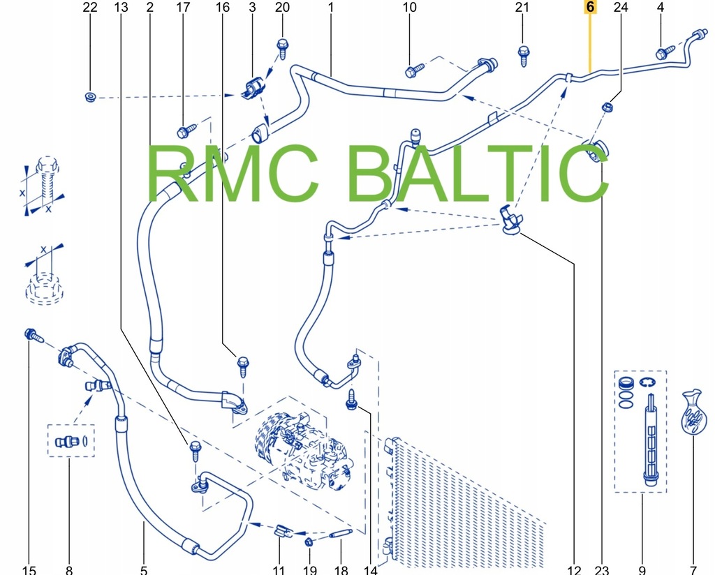 фото №11, Шланг кондиционера renault master iii opel movano ii nissan nv400