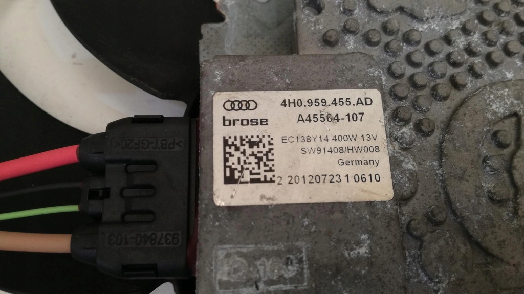 фото №8, Audi a8 4h вентилятор вентилятор 4h0959455ad