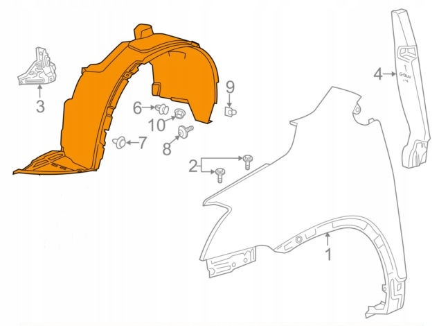 фото №1, Підкрилок opel mokka / buick encore 12- 95422560