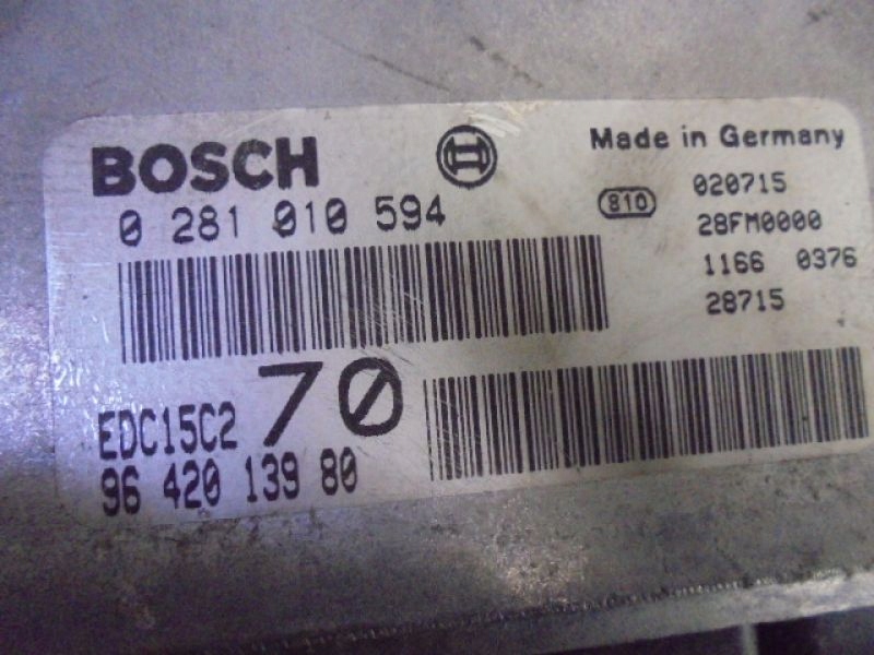 фото №5, Peugeot 206 бортовий комп'ютер 9642013980 2,0hdi 0281010594