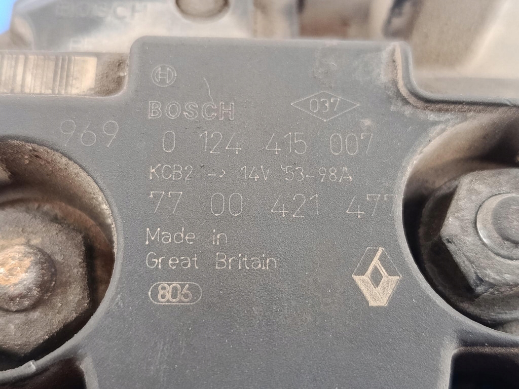 Renault laguna 1 рестайлинг  2.0 8v генератор 7700421477 bosch 0124415007 test в Украине