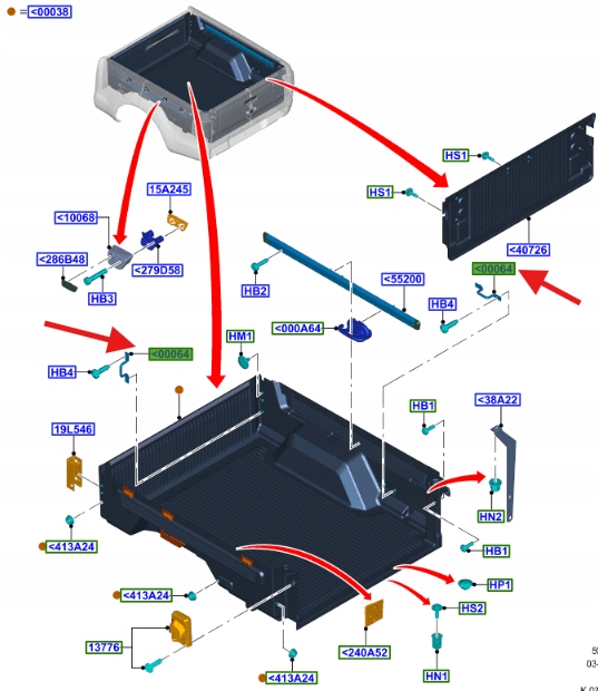 фото №1, Hak do przywiązania ranger 2011- 1920038 _ ab39-2100064-ad