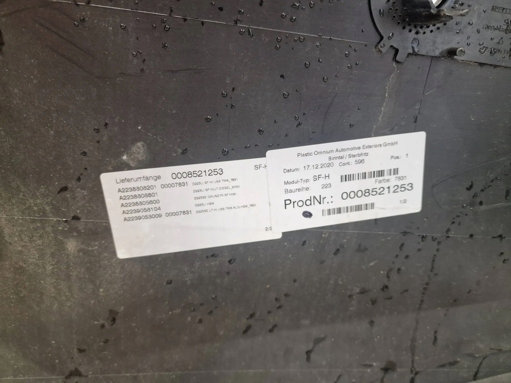 фото №14, Бампер mercedes s-klasa w223 amg 2020 задняя задний