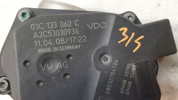 фото №5, Vw seat skoda 1.4 дроссельная заслонка воздуха 03c133062c