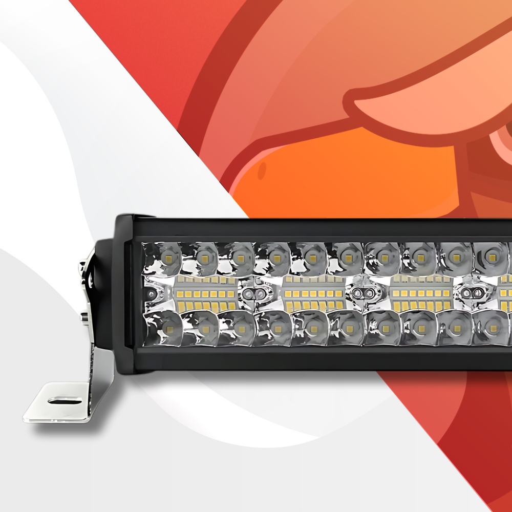 фото №4, Лампа рабочая 50cm łuk wygięta 12v 24v балка led dalekosiężna led bar