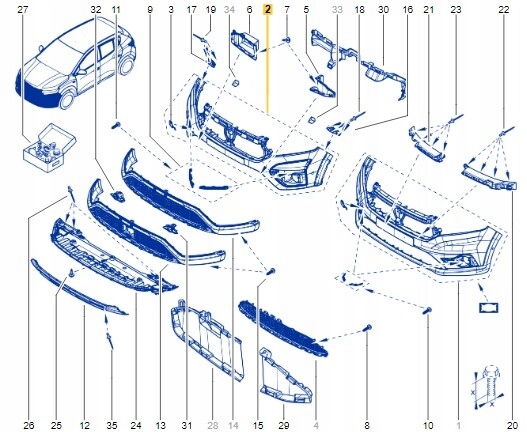 фото №15, Sandero iii 3 stepway jogger fabrycznie новий бампер перед передній оригінал