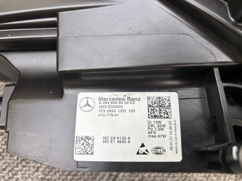 фото №15, Mercedes eqa 243 h243 eqb w243 x243 лампа левая перед передняя фара led