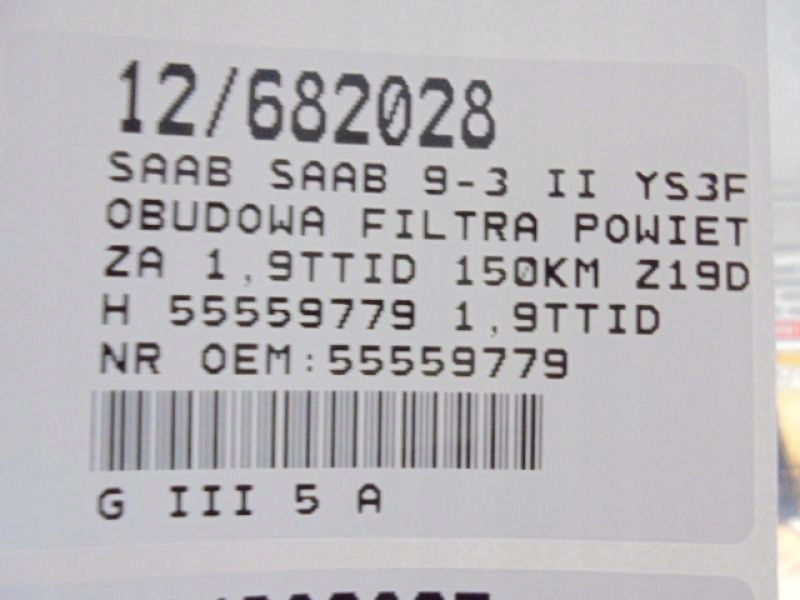 фото №9, Saab 9-3 ii корпус фильтра 55559779 1,9ttid