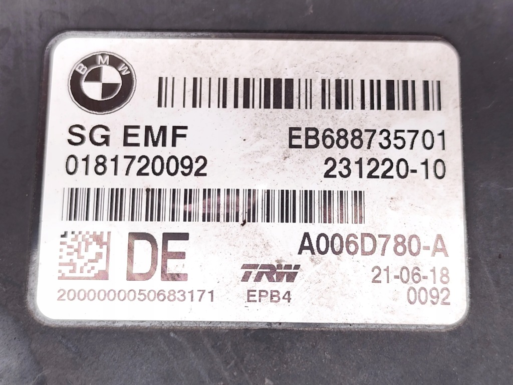 Bmw i8 модуль / блок управления тормоза ручного hybrid plug-in hybrid 6887357 с Разборки