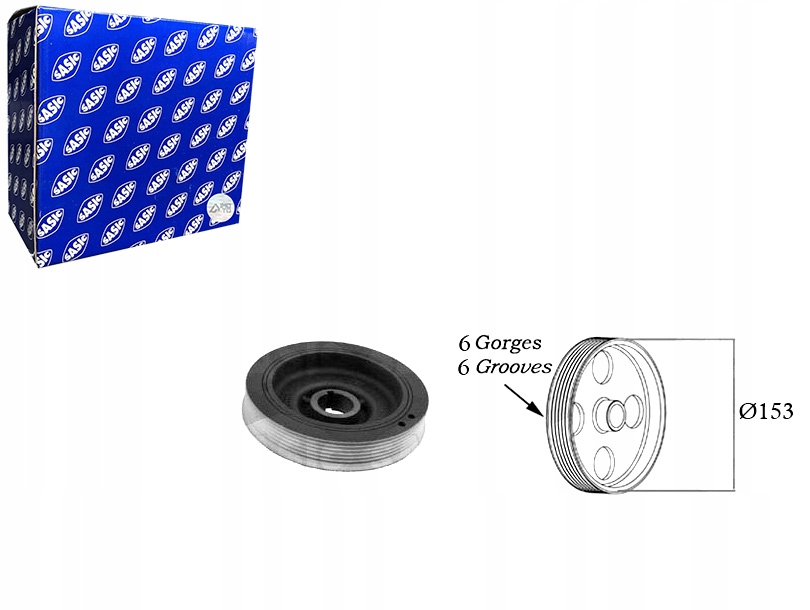 фото №1, Шкив коленчатого вала коленчатого citroen berlingo berlingo minivan c4 i c5