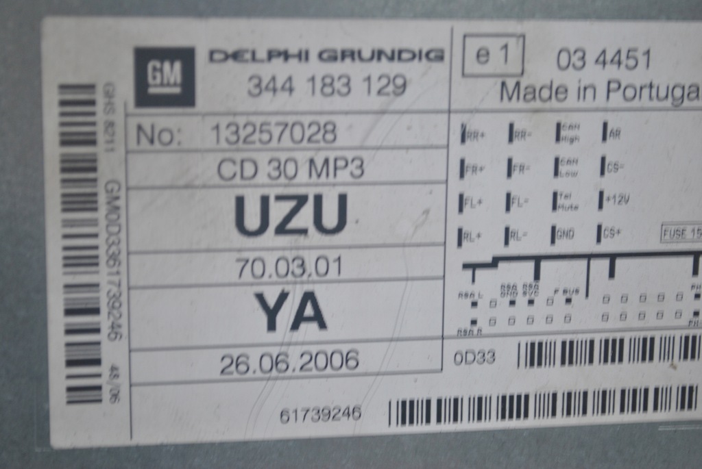 фото №4, Радио радиопроигрыватель opel corsa d 13257028ya