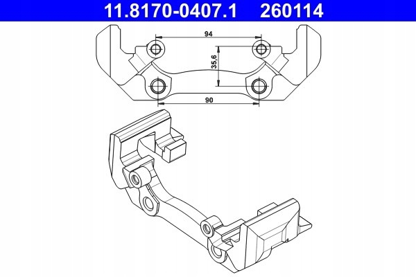 фото №2, Ate 11.8170-0407.1 кронштейн, супорт гальмівний