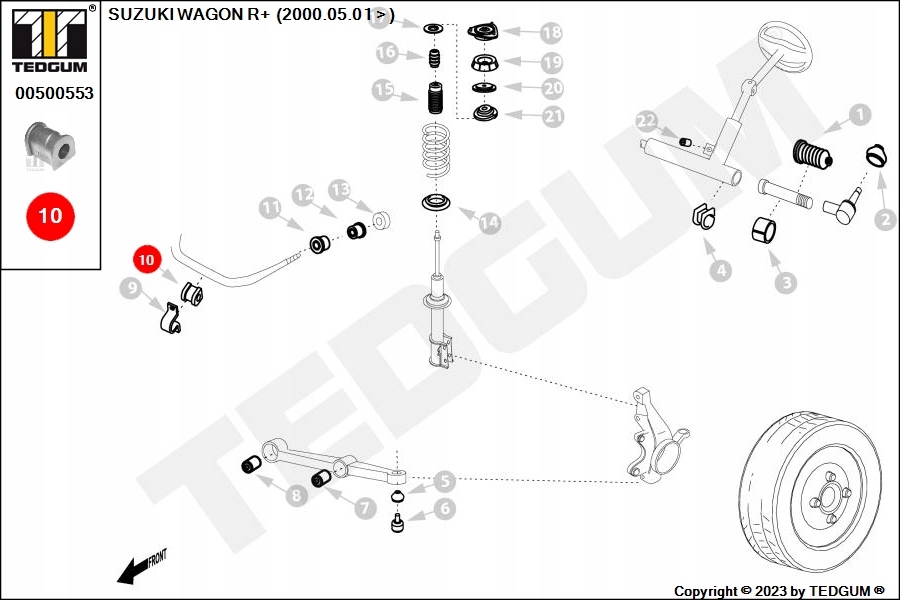 фото №16, Tedgum 00500553 підвіска, стабілізатор