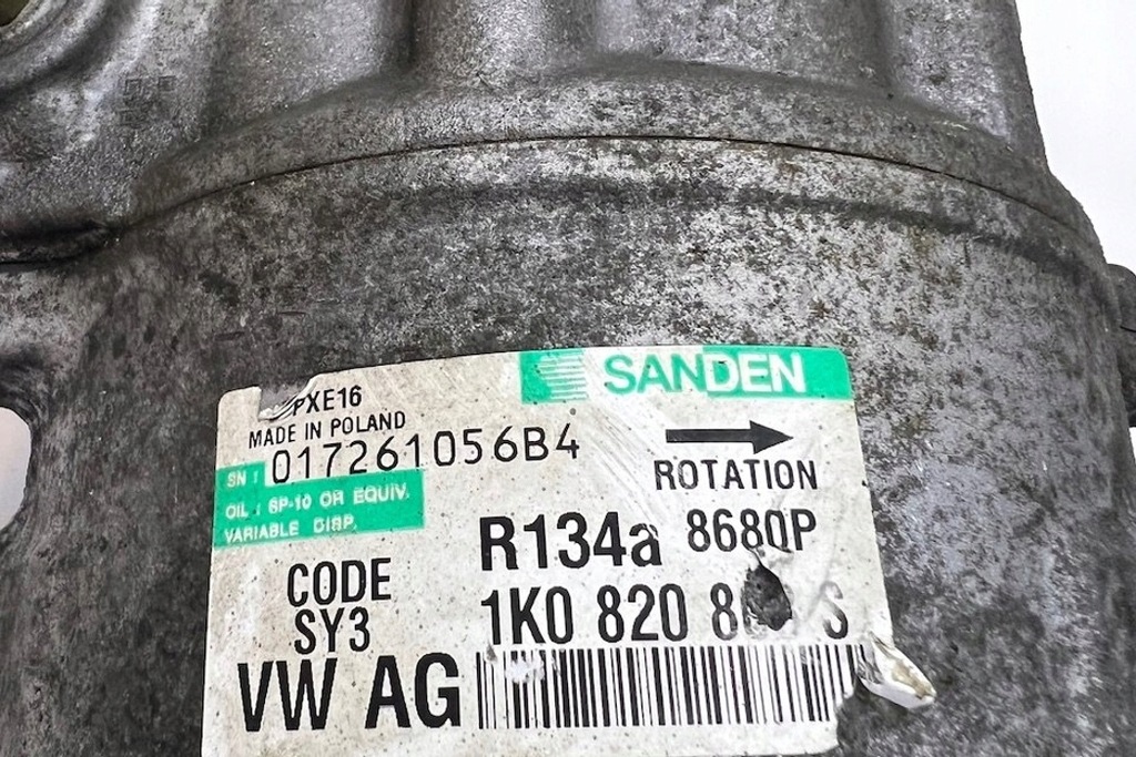 фото №6, Компрессор кондиционера vw golf v 1k1 1k0820803s 1.9l дизель 77kw 2004