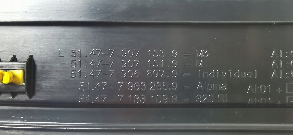 фото №14, Комплект накладки пороговые mpakiet e90 e91