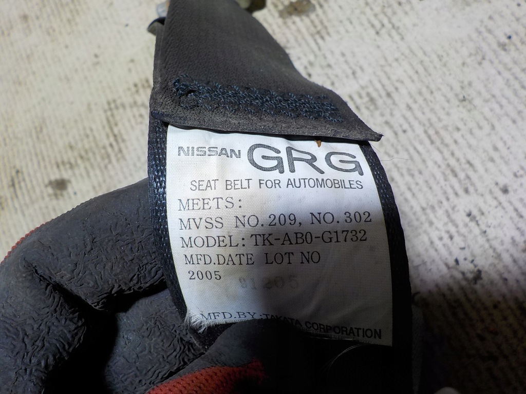 фото №5, Pas безопасности правый задняя nissan murano z50 05r