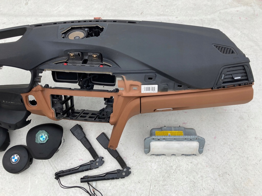 фото №6, Bmw 3 f30 f31 f34 коричневый hud приборная панель консоль подушки безопасности