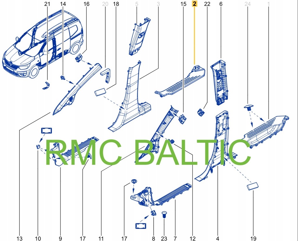 фото №14, Молдинг поріг правий задня renault kangoo iii