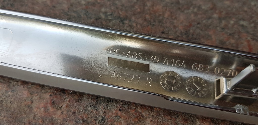 фото №11, Mercedes ml w164 молдинг хром консоли туннель центральный