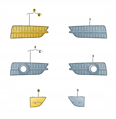 Купити Решітка решітка радіатора бампера перед права audi a7 c7 aso