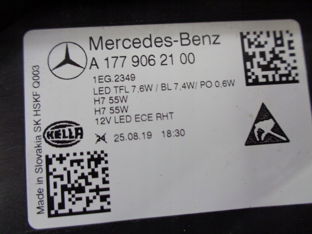 фото №8, Mercedes a-klasa w177 лампа перед левая