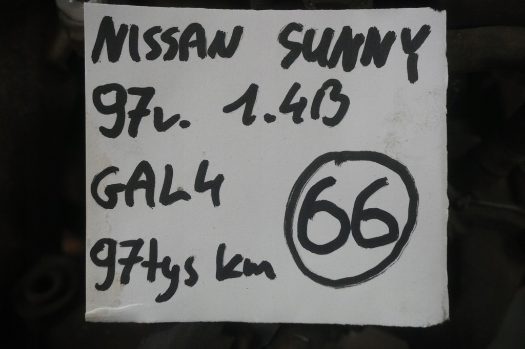 фото №10, Nissan sunny двигатель 1.4benzyna ga14de блок головка 1997rok nr.66