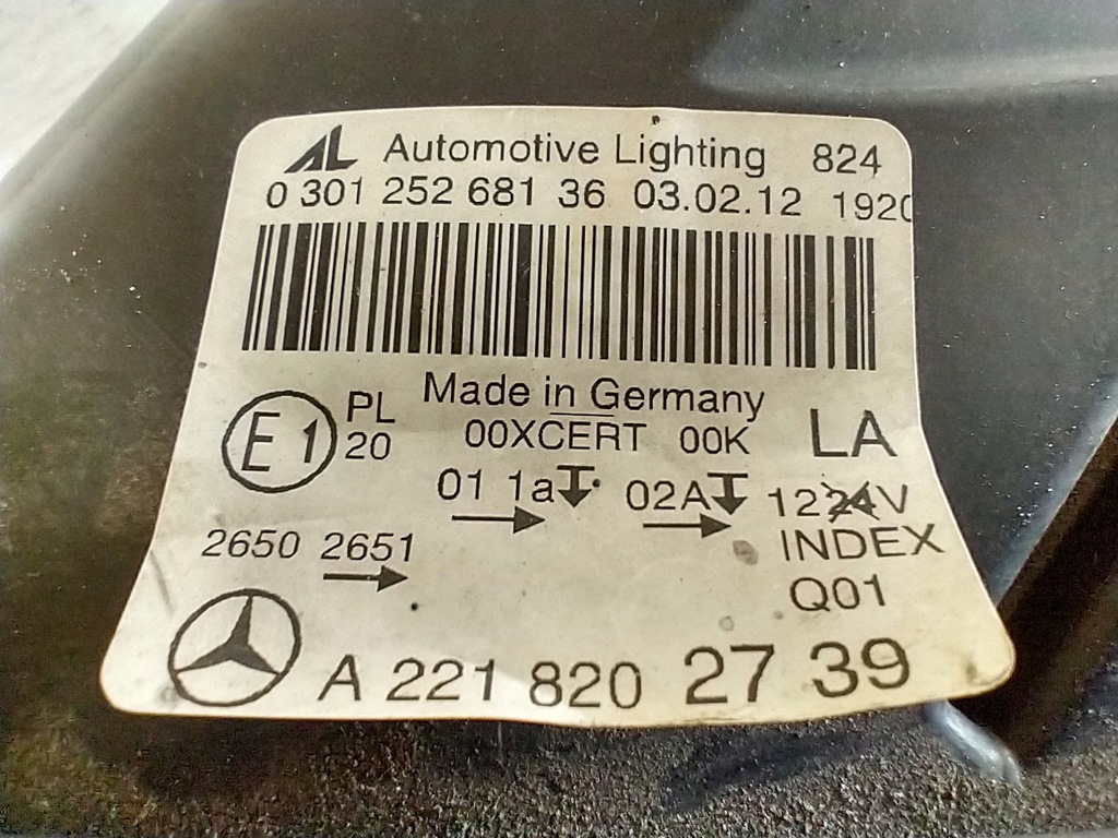 фото №16, Mercedes s-klasa w221 lift лампа bi ксенон левая перед a2218202739 sprysk eu