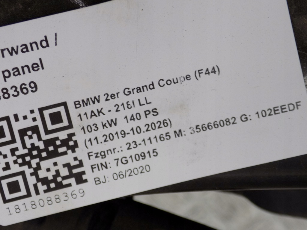 фото №16, Bmw 2 f44 перед капот pas бампер led крила c1m