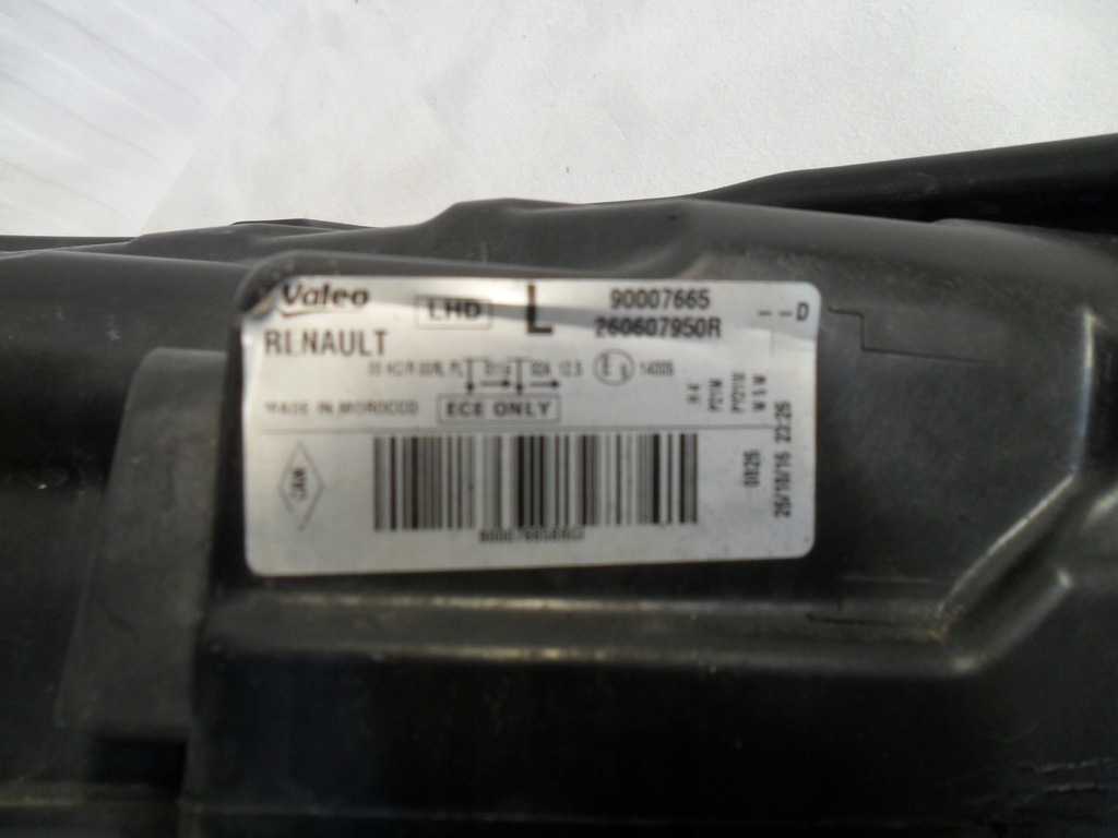 фото №10, Лампа левая фара левый dacia lodgy dokker 2012- 260607950r