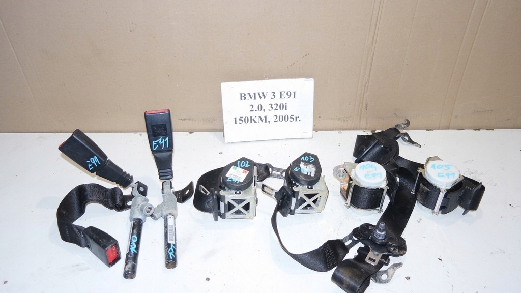 фото №1, Pas ремені безпеки заскочки натягувачі bmw e91