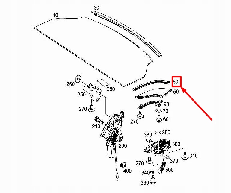 фото №10, Mercedes-benz slk r172 прокладка правого дах складного a1727901698