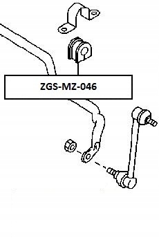 фото №3, Резиновый элемент тяга стабилизатора задняя 2szt mazda tribute ep 01-