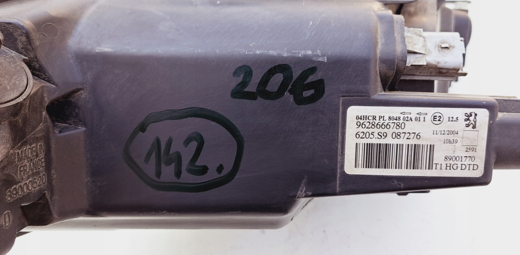 фото №5, Peugeot 206 фара правий перед 142