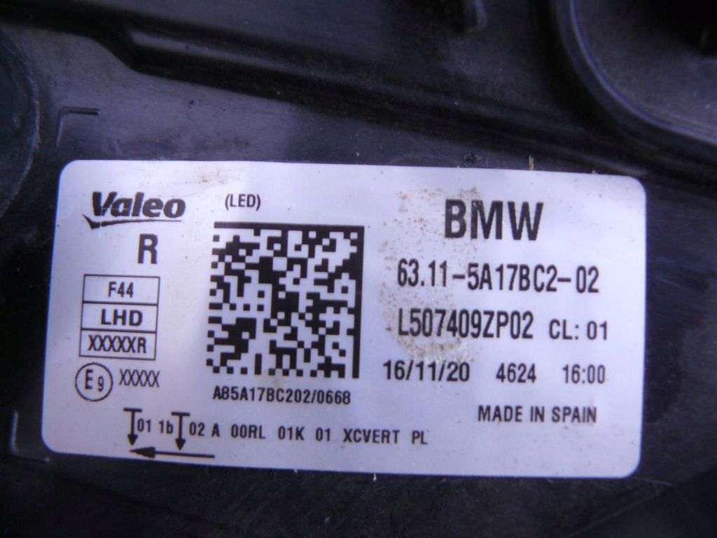 фото №16, Bmw 2 f44 gran coupe лампа передняя full led правая czarna