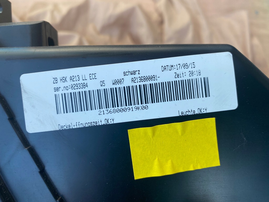 фото №13, Бардачок пассажира кожа mercedes w213 a2136800091