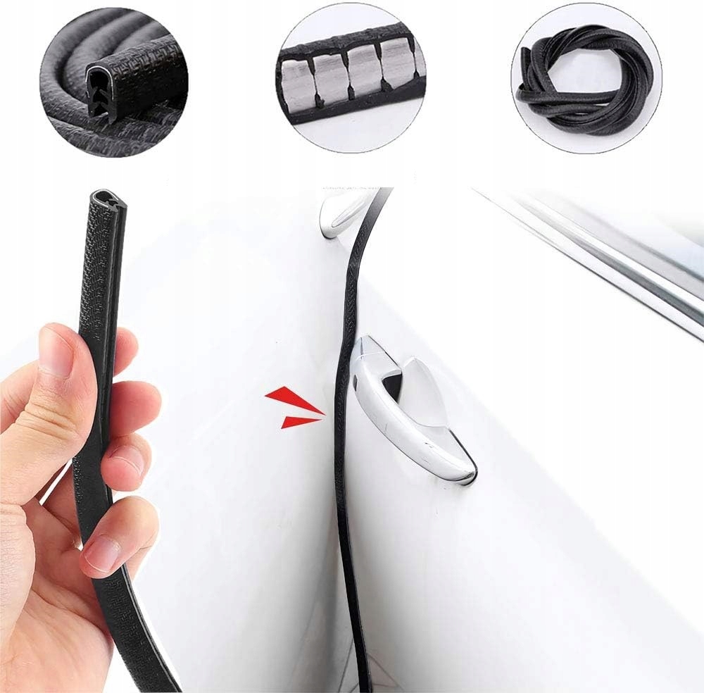 фото №15, Прокладка дверь резиновый zbrojona универсальная защита край краевая 5m